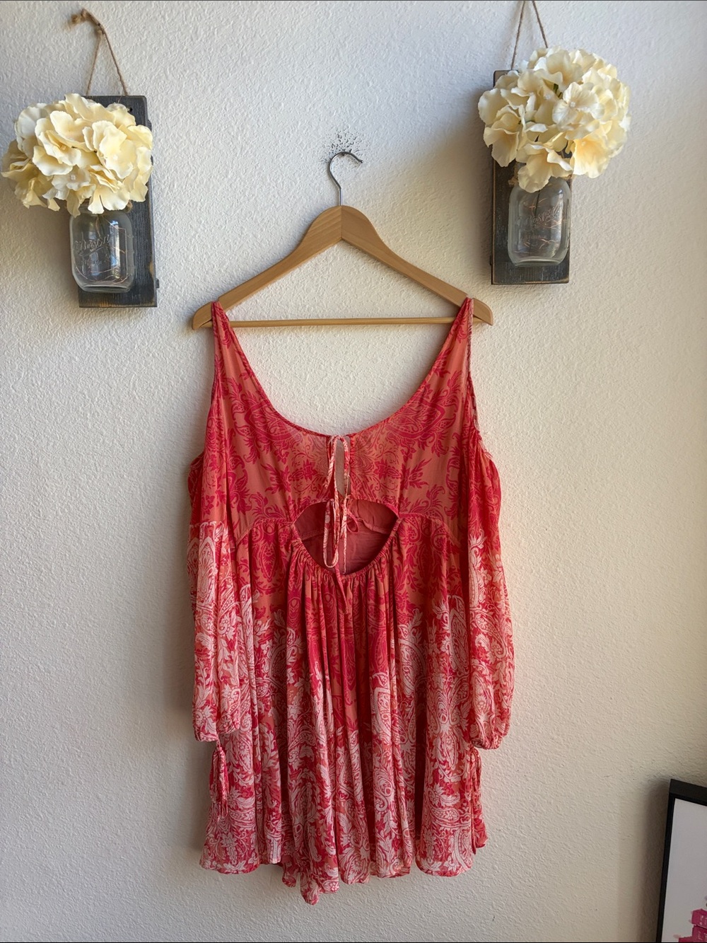 Free People Penny Lover Mini Dress in Clementine Combo - Picture 6 of 8